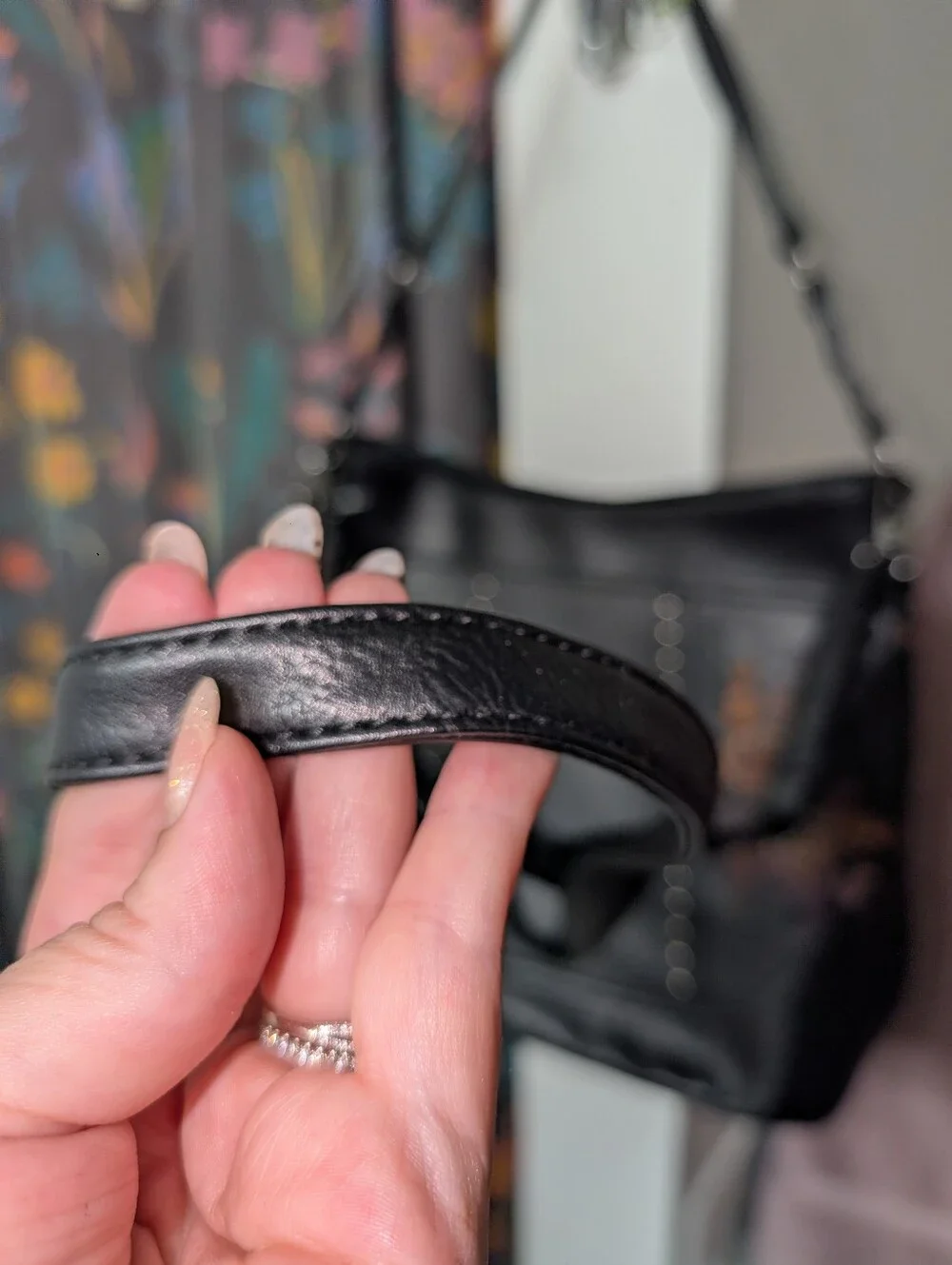 Sam & Hadley Black Floral Embroidered Shoulder Bag